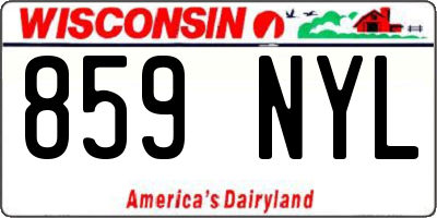 WI license plate 859NYL