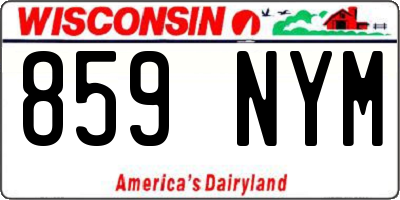 WI license plate 859NYM