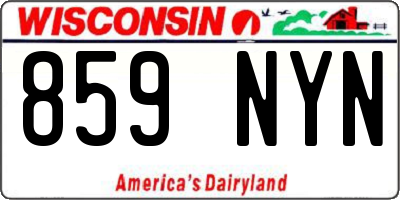 WI license plate 859NYN