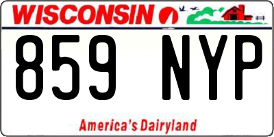 WI license plate 859NYP