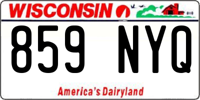 WI license plate 859NYQ