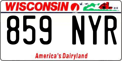WI license plate 859NYR