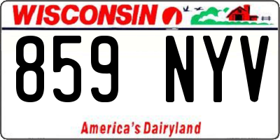 WI license plate 859NYV