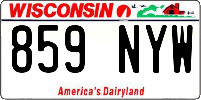 WI license plate 859NYW