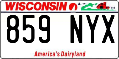 WI license plate 859NYX