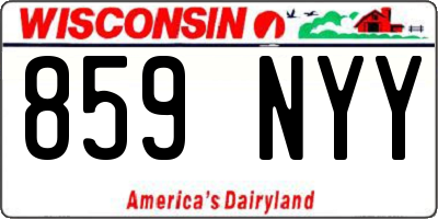 WI license plate 859NYY