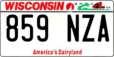 WI license plate 859NZA