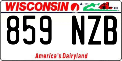 WI license plate 859NZB