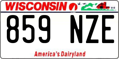 WI license plate 859NZE