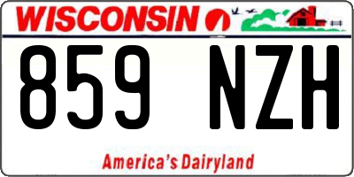 WI license plate 859NZH