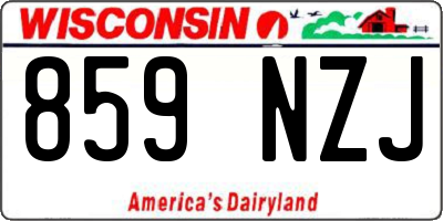 WI license plate 859NZJ