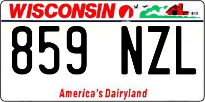 WI license plate 859NZL
