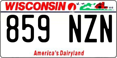 WI license plate 859NZN