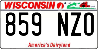 WI license plate 859NZO