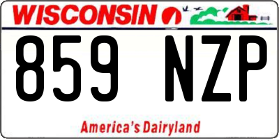 WI license plate 859NZP