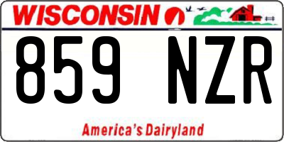 WI license plate 859NZR