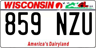 WI license plate 859NZU