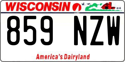 WI license plate 859NZW