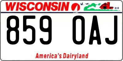 WI license plate 859OAJ