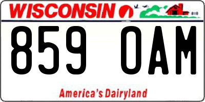 WI license plate 859OAM