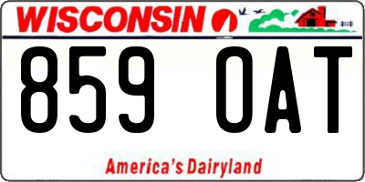 WI license plate 859OAT