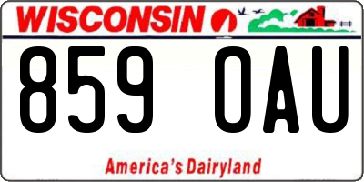 WI license plate 859OAU