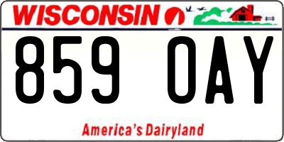WI license plate 859OAY