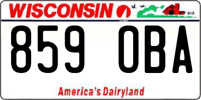 WI license plate 859OBA