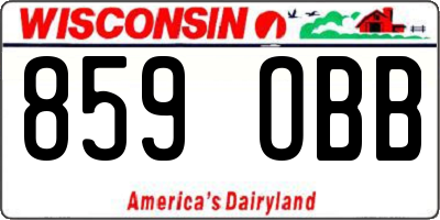 WI license plate 859OBB