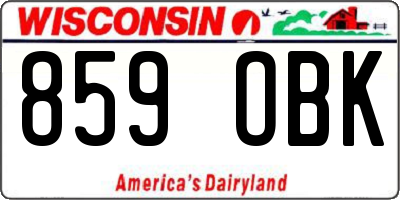 WI license plate 859OBK