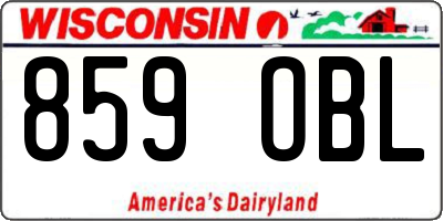 WI license plate 859OBL