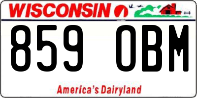 WI license plate 859OBM