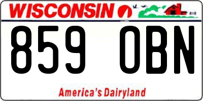 WI license plate 859OBN