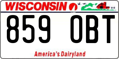 WI license plate 859OBT