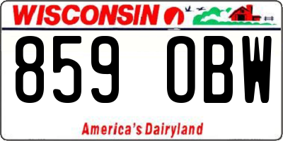WI license plate 859OBW