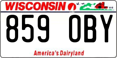 WI license plate 859OBY
