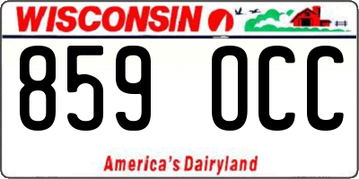 WI license plate 859OCC