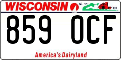 WI license plate 859OCF