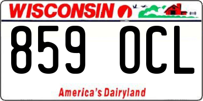 WI license plate 859OCL