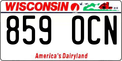 WI license plate 859OCN