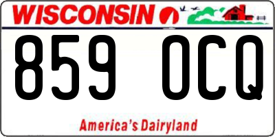 WI license plate 859OCQ