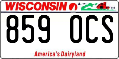 WI license plate 859OCS