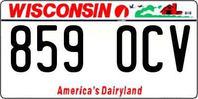 WI license plate 859OCV
