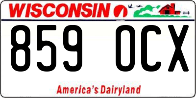 WI license plate 859OCX