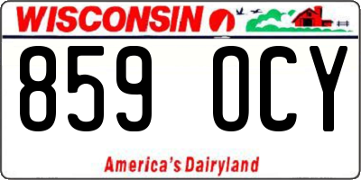 WI license plate 859OCY