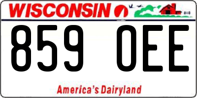 WI license plate 859OEE
