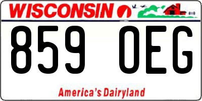 WI license plate 859OEG