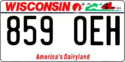 WI license plate 859OEH