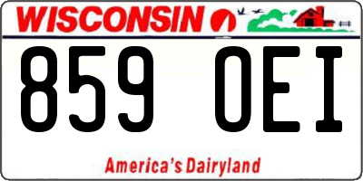 WI license plate 859OEI