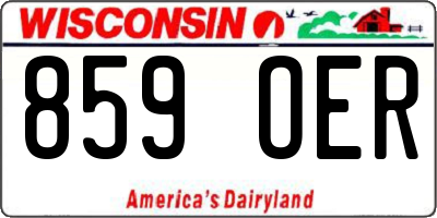 WI license plate 859OER